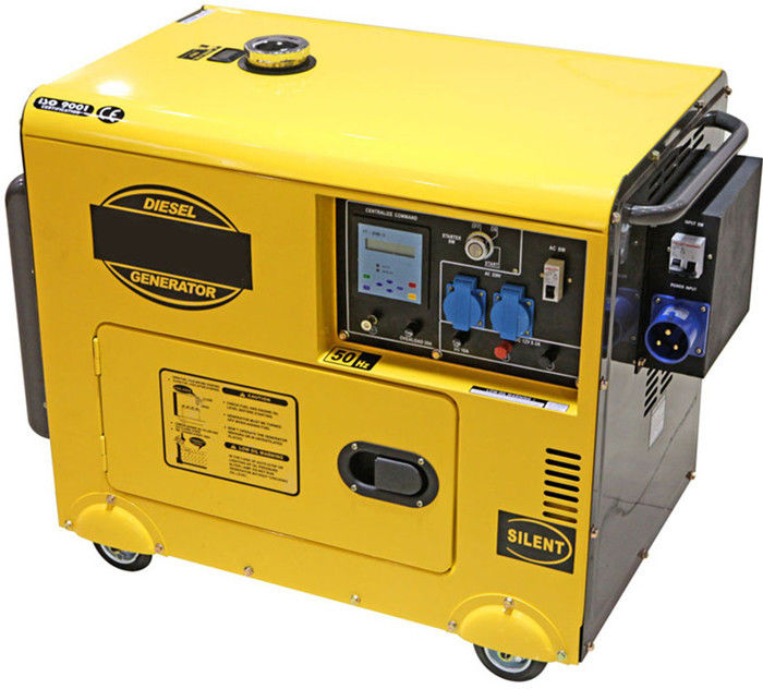 5 KW AC Three Phase Portable Diesel Generators Set With ATS Wheels