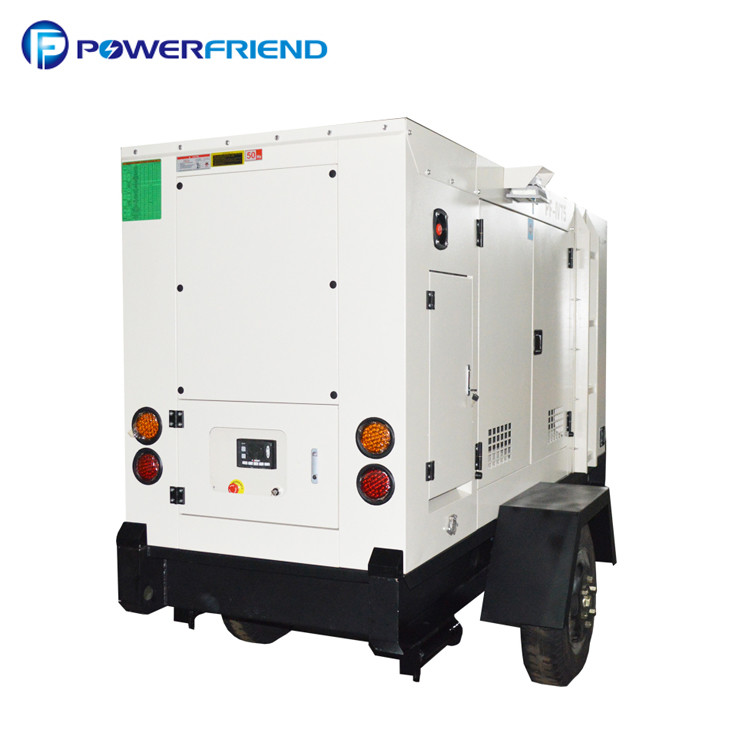 Trailer Type Silent Generators 64kw 80kva Cummins Diesel Movable With