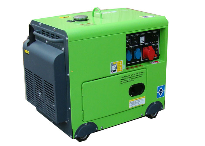 4.5kw diesel silent portable generator green color 100 Copper 1 phase