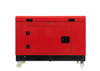 Air Cooled 10 Kva Portable Diesel Power Generator Soundproof Genset Red Color