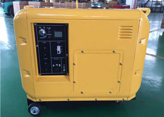 Yellow 6kva Small Portable Generators Electric Genset 3000rpm 3600rpm