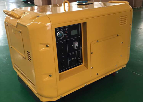 Yellow 6kva Small Portable Generators Electric Genset 3000rpm 3600rpm