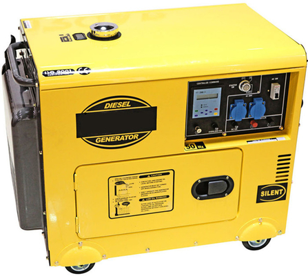 5 KW AC Three Phase Portable Diesel Generators Set With ATS Wheels