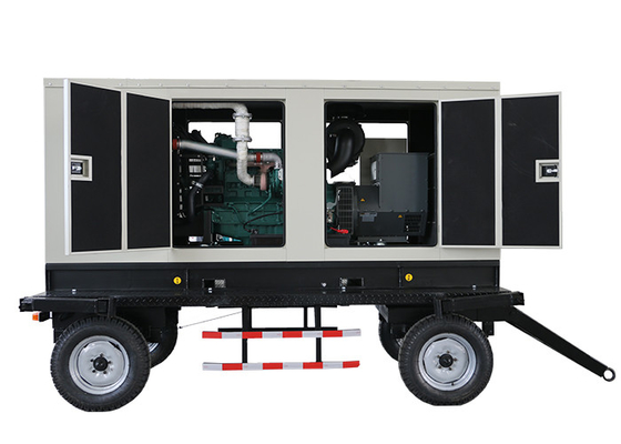 Four wheels Weatherproof Trailer 40KW 50KVA Silent Generator Set 65db