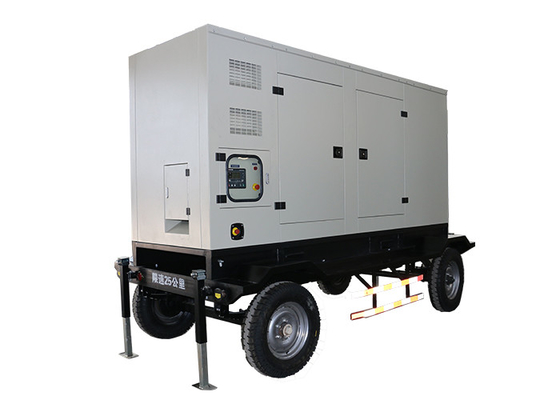 Trailer Mounted 80kw 100kva Diesel Power Generator , Silent Diesel Gensets