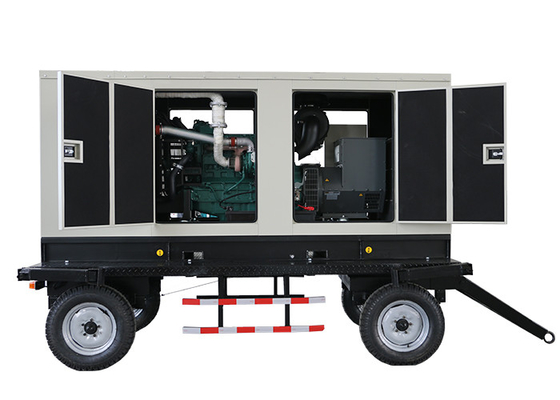 Trailer Mounted 80kw 100kva Diesel Power Generator , Silent Diesel Gensets