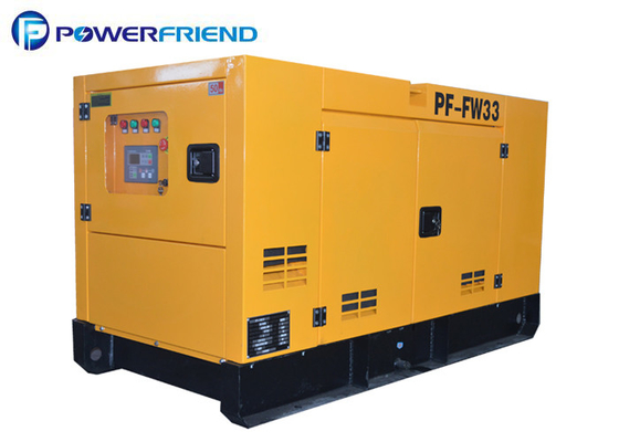 Yellow 50HZ 30kva FAWDE Diesel Engine Generator Set Silent Type Three Phase