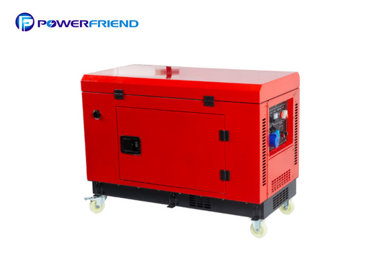 Rated Power 10kva Red Color Small Diesel Engine Generator Low Fuel Consumption